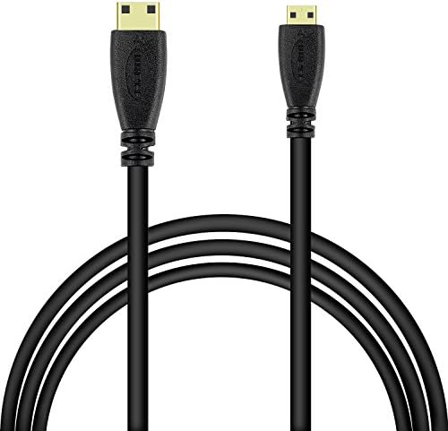 Bonayuanda Micro HDMI Male Type D to Type C Mini HDMI Male Connector Adapter Cable Cord Black（2pcs）