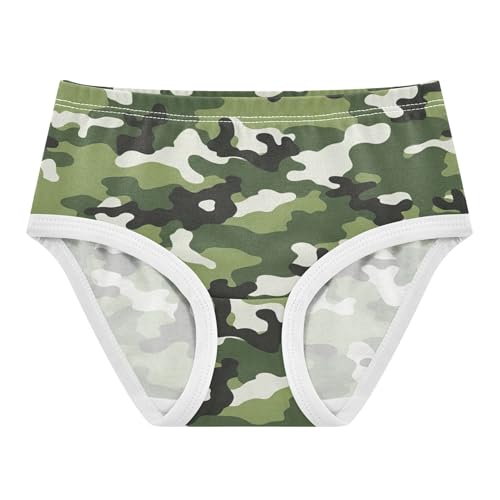 Cotton Girls Underwear Toddlers Military Camouflage Green White Cute Panties Girl Funny Briefs Underpants 2t