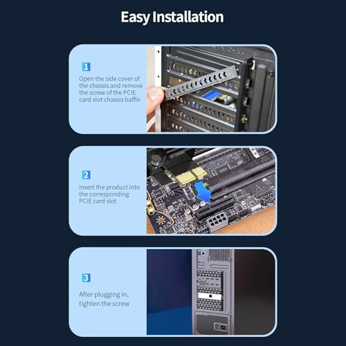 Tarjeta de red Gigabit PCIe de velocidad rápida 5000Mbps para juegos rápidos, streaming 4K y transferencias de archivos grandes RJ45 Ethernet miniatura 3