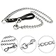 Hundeleine Leder Metall Kettenleine Hundekette,120 cm Trainingsleine Hundeleine Hochleistungs-Hundekette Hunde Leine aus Leder und Metall
