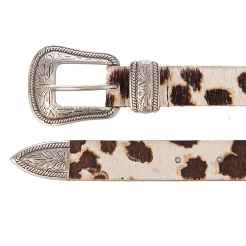 Image of Lucky Brand Women's Western Leather Belt | Classic | Fashion | Vintage | Buffalo Leather | Western-Inspired