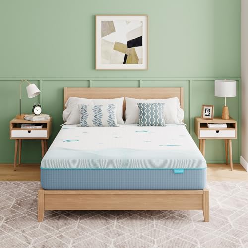 Vesgantti Matelas 90x200 cm, Épaisseur 18 cm, Mousse à Mémoire de Forme Inspirée de l’Océan, Gel Rafraîchissant, Tissu Respirant, Fermeté Moyenne