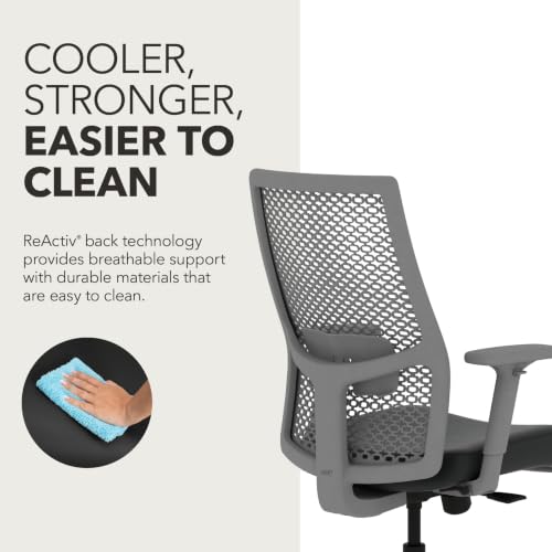 Image of HON Ignition 2.0 ReActiv Ergonomic Office Chair, Lumbar Support, Black