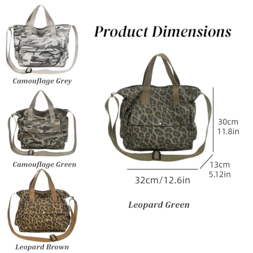 Bolso Tote Hobo MaxxCloud Unisex con Estampado Camo-Leopardo miniatura 6