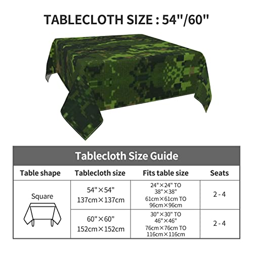 Nappe carrée camouflage numérique imperméable pour table de buffet - 8