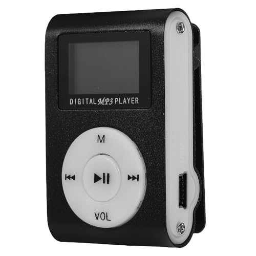 SOLUSTRE �~�j USB ���y�v���[���[ MP3 �v���[���[ �f�W�^�� MP3 �� �A���~�j�E�� ���^���P�[�X �N���b�v�I���f�U�C�� �C�R���C�U�[���� LCD�X�N���[�� 3.5mm �X�e���I�W���b�N �������`�E���C�I���[�d�r �|�[�^�u�����y�Đ� ���W