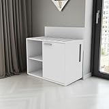 MOBILFINO CAMERETTE Portavaligie Design da Camera - Contenitore Multiuso con griglia di aerazione - Bianco