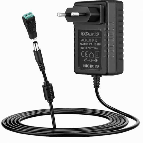 Adaptador de Fuente de alimentación de 24 V y 3 A, Fuente de alimentación de CC de 24 V y 3000 mA, Transformador convertidor de CA a CC de 72 W, Fuente de alimentación enchufable de CA de 100 240 V a