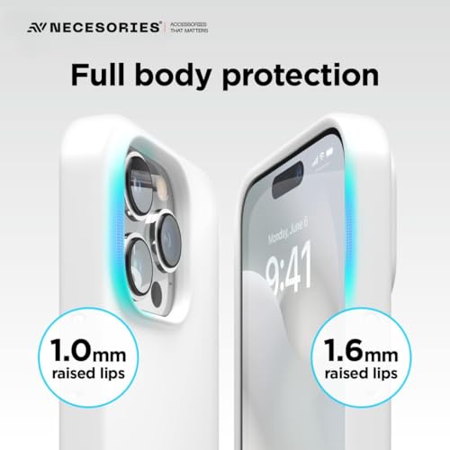 Image of Liquid Silicone Case Compatible for iPhone 13 Pro Max White | Slim Back Cover | Soft Touch Bumper | Shockproof Drop Protection | Microfiber Cloth Inside | Sleek Solid Design
