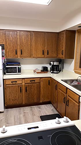 Westablize 12 Pack 7 1/2 Inch 192 Mm Matte Black Cabinet Handles With Base Plate Aluminum Cabinet Pulls Drawer Pulls Sliding Door Pulls Black Cabinet Handles (Set Of 12, Roundblack, 7 1/2 Inch) #TOP3