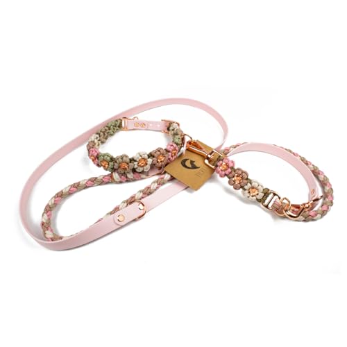 Hundeleine Tierluxe Blumen Biothane Paracord (Rosa, S Lienelänge: 200 cm)