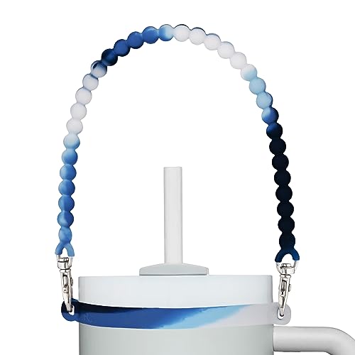 Ryan & Rose Water Bottle Carrier - Handle & Strap - Soft Silicone - Fits Most 8-40oz Bottles - Compatible with Stanley Cup Accessories (Breaker)