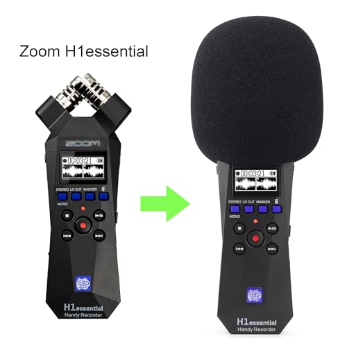 LEFXMOPHY Essential Windscreen for Zoom H1 Handy Recorder (2024 Model) Replacement Black Foam