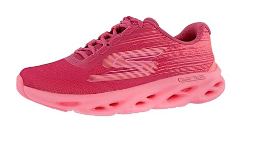 Skechers Women's Go Run Swirl Tech Speed- Ultimate Stride Running Shoes, Hot Pink/Pink, 8.5 M