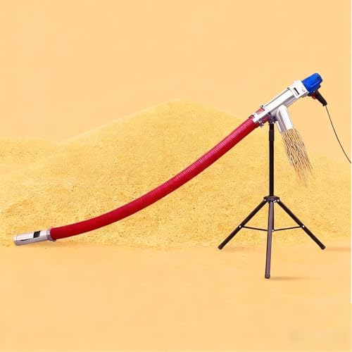JXYQ Tragbare Getreidesaugmaschine, Getreidegranulat-Saugpumpe mit 6 m dickem Schlauch, geräuscharme Förderschnecke für kleine Partikel, Zement, Kies und Futtermittel (1,5 m)