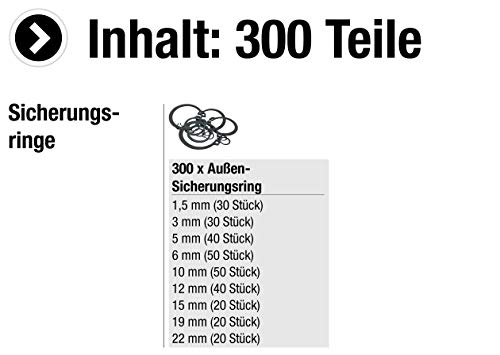 CON:P B34151 - Assortimento di anelli d'arresto