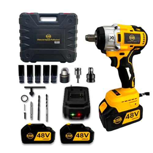 Furadeira Parafusadeira & Chave de impacto a bateria 48V BTEK/BMAX