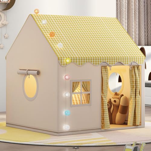 Tiendas de campaña para niños con espacio grande interior y casa de juegos infantil tipo castillo 3