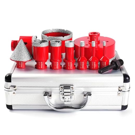 Diamond Drill Bits Set, Tile Hole Saw Kit, Cutter Suitable for Tiles, Marble, Ceramic and Granite. 11 Pcs (6/8/10/20/25/35/50/75/100mm/2 inch/SDS)