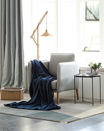 Image of KMUSET Fleece Blanket Twin Size Navy Lightweight Throw Blanket Super Soft Cozy Microfiber Blanket Factory Shop