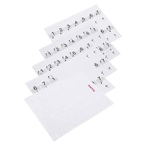 Tbest 2Set Piano Sticker 88 Key Keyboard Cover