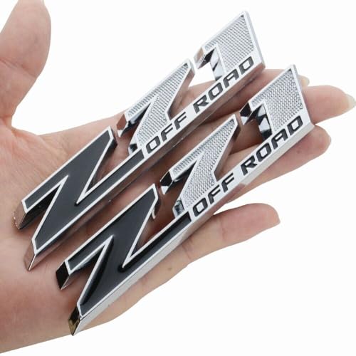 Emblema Z71 deportivo de 5 pulgadas en cromo negro de alta resistencia para puertas traseras