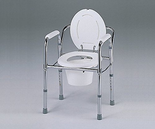 【組立】ナビス(アズワン)0-667-01便器椅子(折りたたみ式)530×460×660〜760mm【1台】(as1-0-667-01)