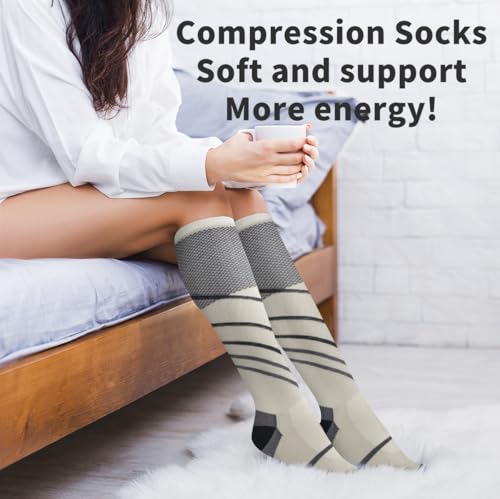 Image of COOLOVER Copper Compression Socks for Women and Men(6 Pairs)-Best Support for Running, Athletic, Travel