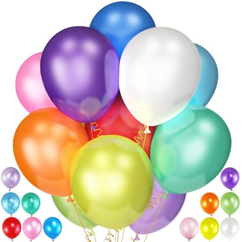 Qikoolaa QIKOOLAA-005 120Pcs Balloons Assorted Colors,12 Inch Latex Party Balloons cover