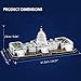 CubicFun 3D Puzzles for Adults LED U.S. Capitol Washington Architecture Building Model Kits, Puzzles for Adults Toys Desk Decor Lighting Up in Night, 150 Pieces