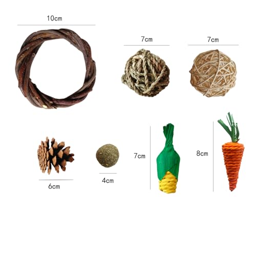 Aisamco Rabbit Chew Toys 19 Pcs Guinea Pig, Hamster - Image 2