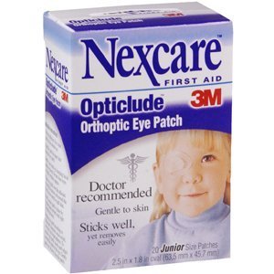3M OPTICLUDE EYE PATCH JR 1537 Box of 20 2.5" x 1.5" oval patch