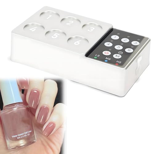 Mini Vortex Mixer for DIY Paint Shaking, 6 Hole Independent Control, Adjustable 3 Speeds, 2500mAh Battery, Ideal for Tattoo Artists, Beginners, Labs &amp; Nail Salons
