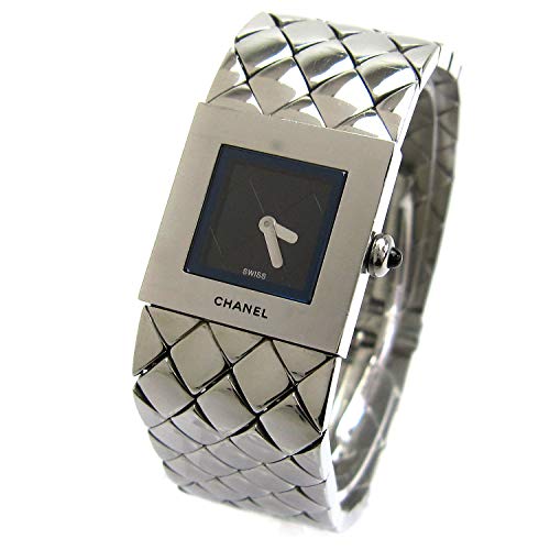 [シャネル]CHANEL 腕時計 マトラッセ 黒文字盤 ブレスレット watch レディース 中古
