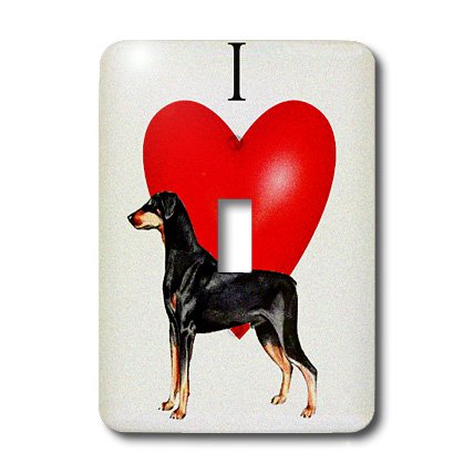 Interrupteur Doberman 3dRose lsp_17302_1 comme plaque décorative murale - 3