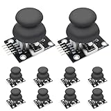 AYWHP 10PCS PS2 Joystick Juego de control XY de dos ejes Módulo de desbloqueo de joystick,XY Joystick Dual Axis Breakout Module para Arduino