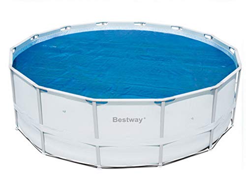 Bestway - Cobertor Solar Para Piscina Desmontable Ø462 Cm Redonda Fácil Instalación Azul Válido Para Fast Set Ø549 Cm, Steel Pro Ø457 Cm Y Power Steel Ø488 Cm