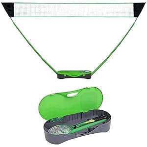 HTDHS Badminton Net Draagbare Badminton Net Set Vouwen Volleybal Tennisnet met Badminton Racket Stand voor Buitenshuis…