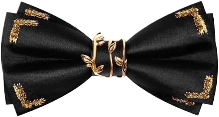 Black Bow Tie The Groom Marry Wedding Groomsman Graduate Perform Necktie