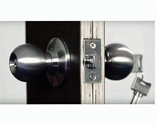 Knob Lock Cb03 Communicating : Keyed Alike Cylinders On Both Sides : Bump-Pick Resistant : Cylindrical Grade 3 : Double Keyed Alike Cylinders : Yale Lock Keyway #TOP2
