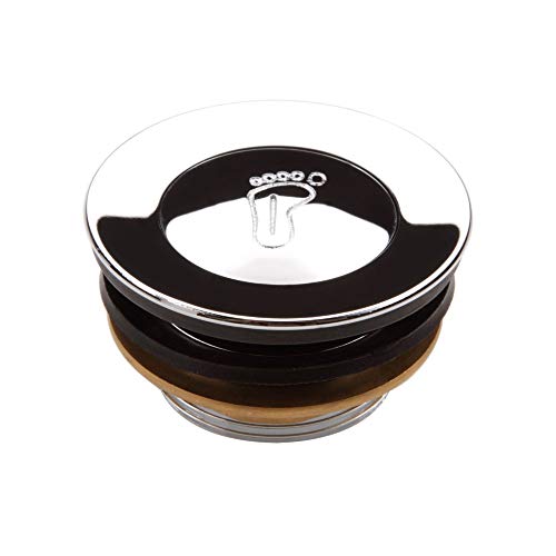 Bonde de vidage Click Clack en laiton de qualité supérieure pour baignoire et receveur de douche - Rond - Chromé - 1 1/2' - Pour raccordement au siphon