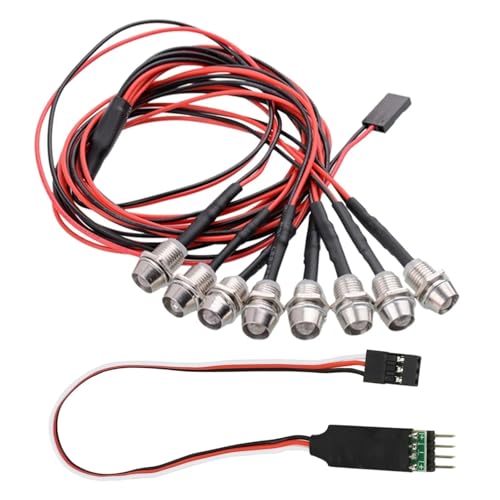 Luces de coche RC de 8 LED con panel CH3 para tunear la iluminación de tu Axial