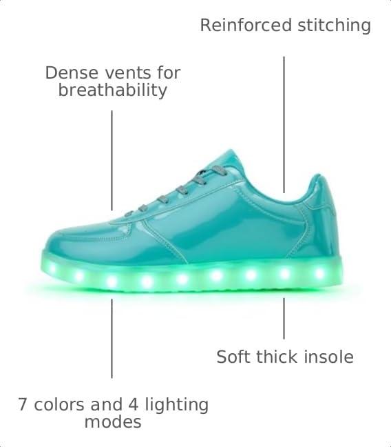 Image of Unisex LED Shoes - Fashion Light Up Sneakers, Breathable USB Charging Glowing Luminous LED Shoes for Men Women