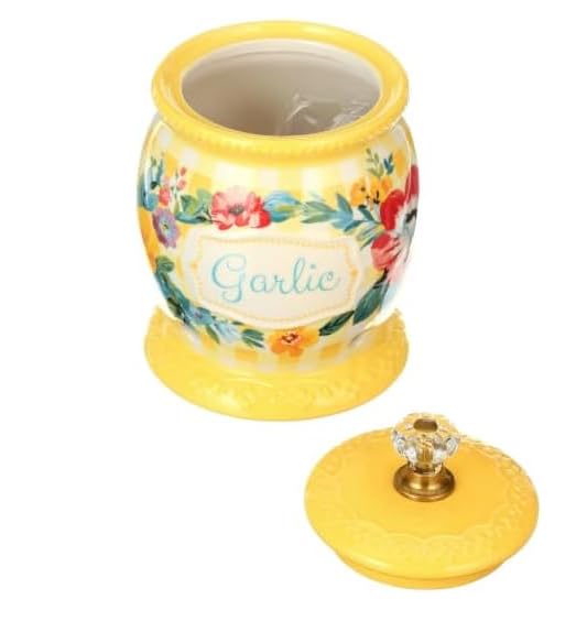 Garlic Holder Keeper Fresh Saver White Plastic Container Fridge Kitchen