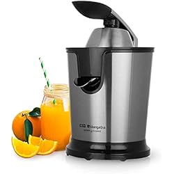 Maquina De Naranja Industrial Orbegozo EP 4200 - Exprimidor Zumo Eléctrico de Naranjas, Motor AC Profesional, Brazo Articulado, Antigoteo, Acero Inoxidable, 160 W