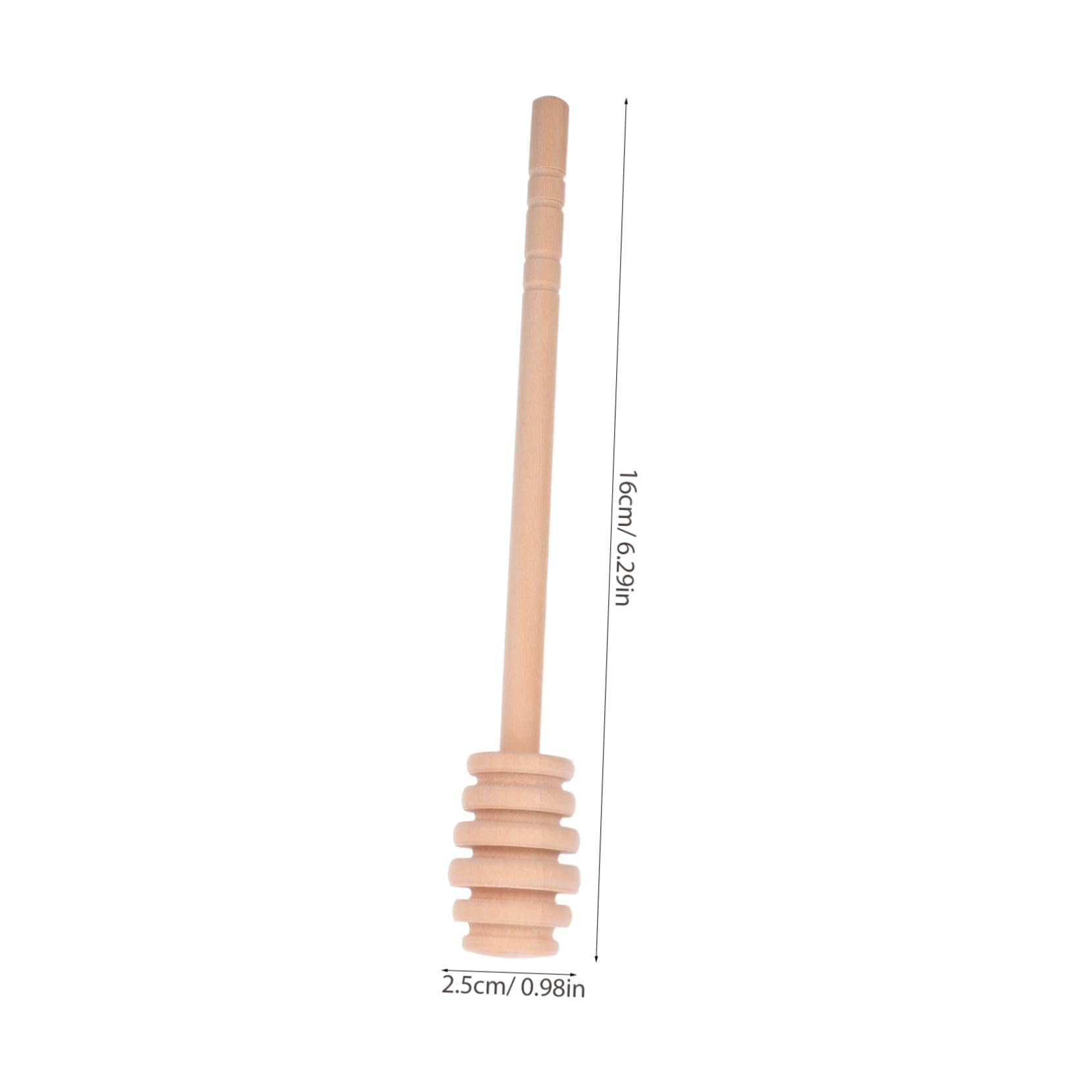 Cabilock 6pcs Wooden Honey Dippers Honey Stirring Sticks for Natural with Comfortable Grip for Kitchen Parties