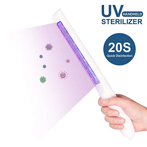 Siivton Stérilisation lampe UVC, antibactérien, taux de 99 % portable UV C LED désinfectant lumière école maison pour la voiture de l'hôtel Pet Zone