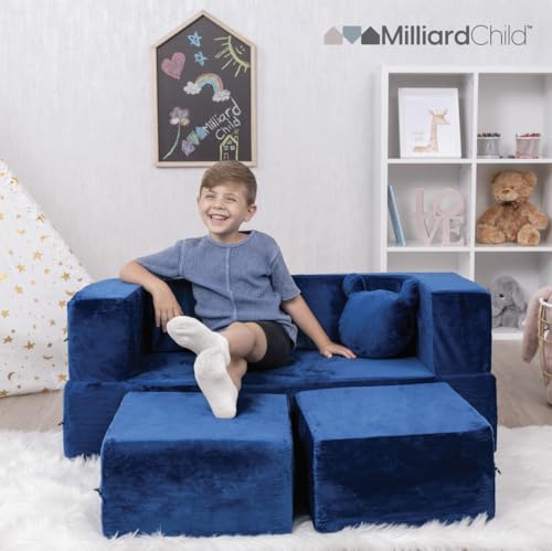 image for Milliard Kids Couch - Modular Kids Sofa for Toddler and Baby Playroom/