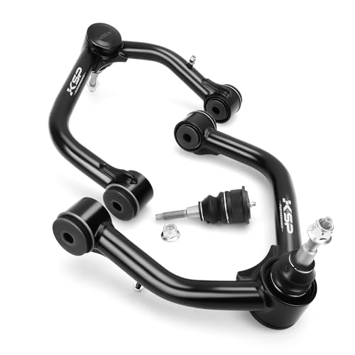 KSP Front Upper Control Arms for Chevy Silverado 1500 2019-2026 2-4 Adjustable Front UCA in 3pcs Ball Joints for 2019+ GMC Sierra 1500 Truck Aftermarket Lift Suspension Arms with Rubber Bushing