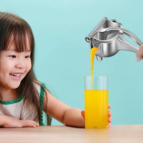 Image of Aluminum Hand Press Juicer Manual Citrus & Fruit Juicer for Kitchen Use Sturdy Metal Juicer for Home, Kitchen & Bar Easy-to Use Manual Machine